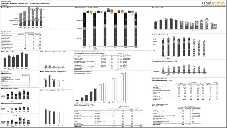 Prozessorientiertes ONE PAGE Cockpit nach IBCS®-Standards