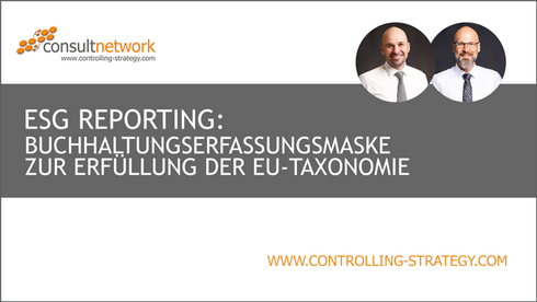 Webinaraufzeichnung ESG Reporting: Buchhaltungserfassungsmaske zur Erfüllung der EU-Taxonomie