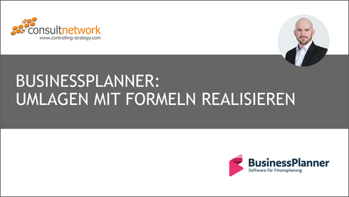 Webinaraufzeichnung BusinessPlanner: Umlagen mit Formeln realisieren