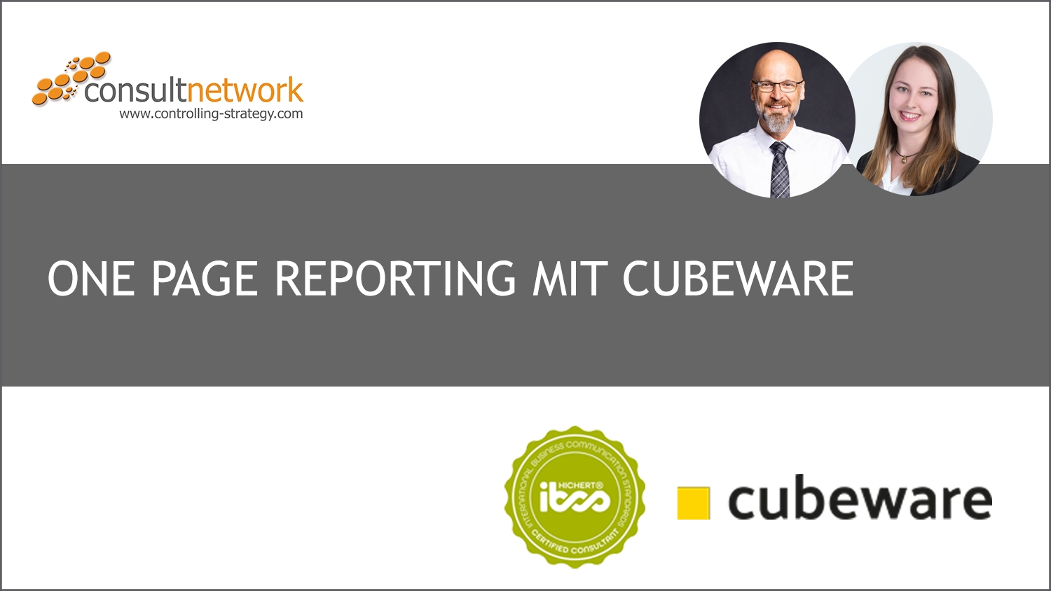 Webinaraufzeichnung ONE PAGE Reporting mit Cubeware